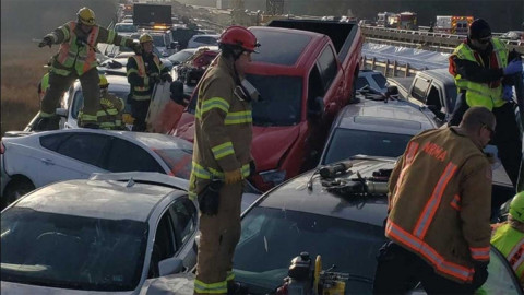 Varios heridos tras choque múltiple en Virginia