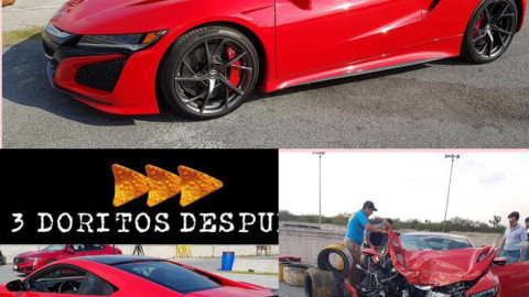 Acura NSX es destrozado en segundos 