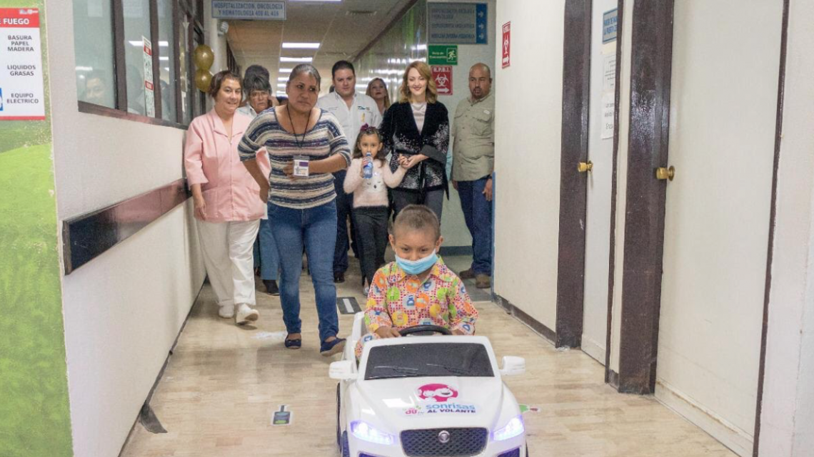 Mariana Gómez da inicio al programa sonrisas al volante en hospitales de Tamaulipas