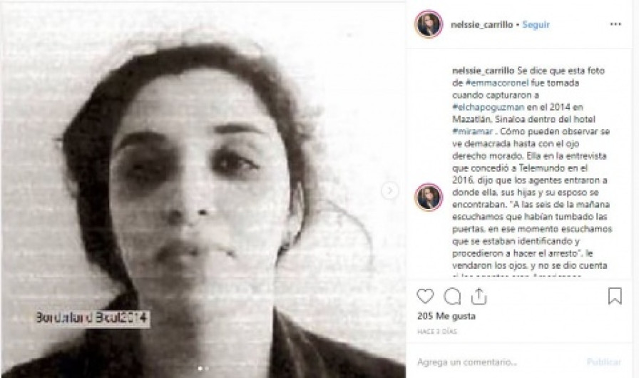 Revelan fotografía de Emma Coronel poco después de la captura de "El Chapo"