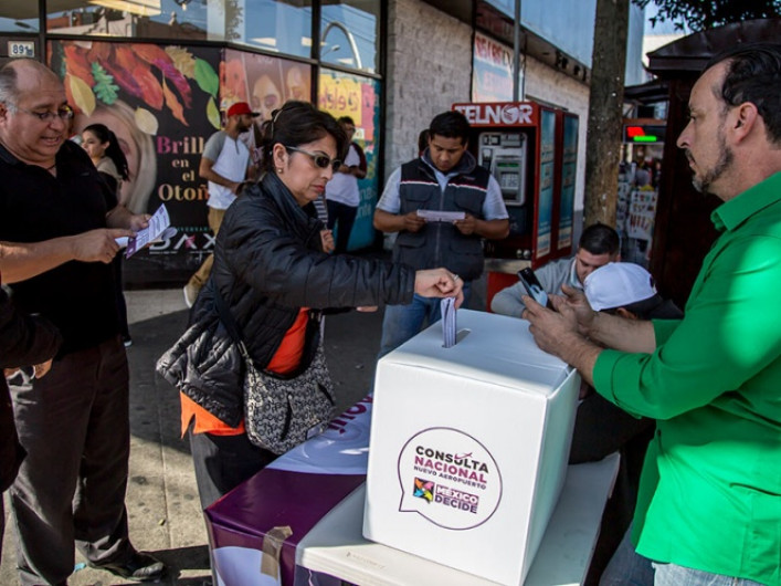 184 mil 154 ciudadanos participaron en la primera jornada de consulta por NAIM