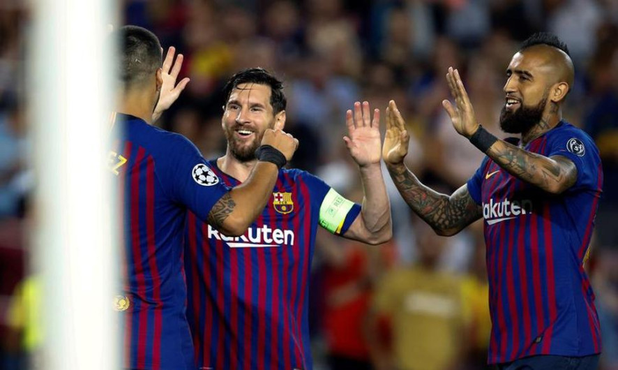 El Barcelona golea 4-0 al PSV en Champions