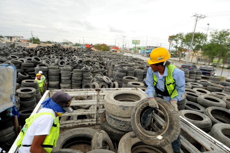 Tritura 31 mil 175 llantas Gobierno del Estado con el Plan Unidos por Tamaulipas