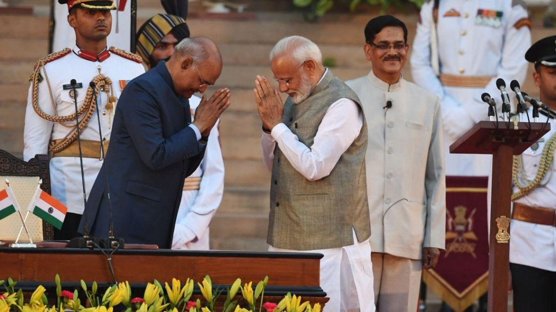 Narendra Modi jura como primer ministro para un segundo mandato en la India