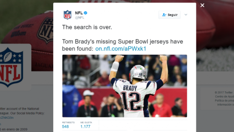 El FBI recupera jersey de Tom Brady