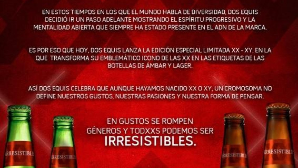 Cerveza Dos Equis cambia por “XY” impulsando la igualdad 