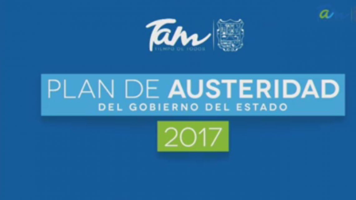 Presenta Cabeza de Vaca Plan de Austeridad