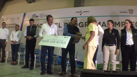 Entrega Gobierno del estado el pago de empleo temporal en Madero