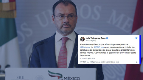 Rechaza Luis Videgaray frenar extradición de César Duarte a EU