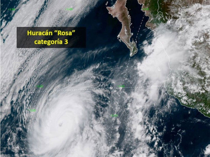 Huracán Rosa ya es categoría 3