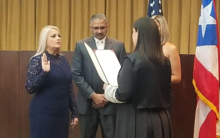 Wanda Vázquez toma posición como gobernadora de Puerto rico
