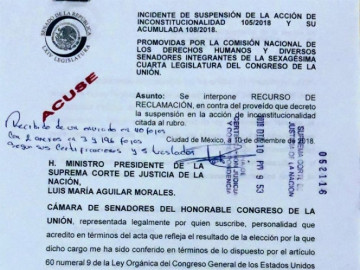 Senado presenta recurso de reclamación contra suspensión a Ley de Remuneraciones