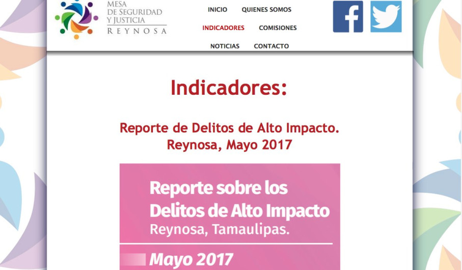 MSJ Reynosa da a conocer Reporte de Delitos de Alto Impacto