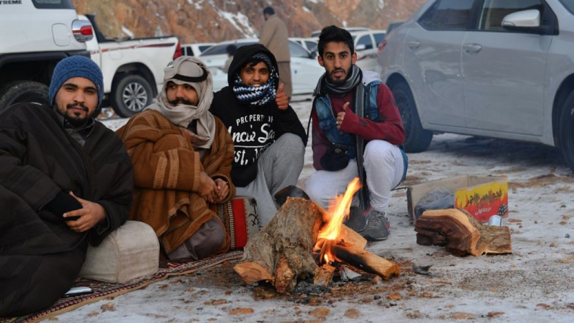 ¡Cae nieve en Arabia Saudita!