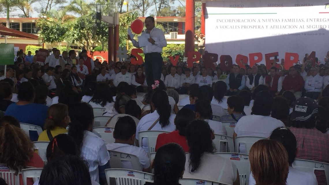 Integran a familias del sur de Tamaulipas al padrón de Prospera