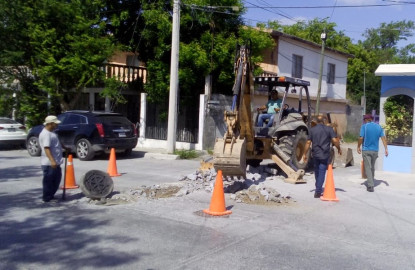 Repara COMAPA caído en la Ampliación Rodríguez