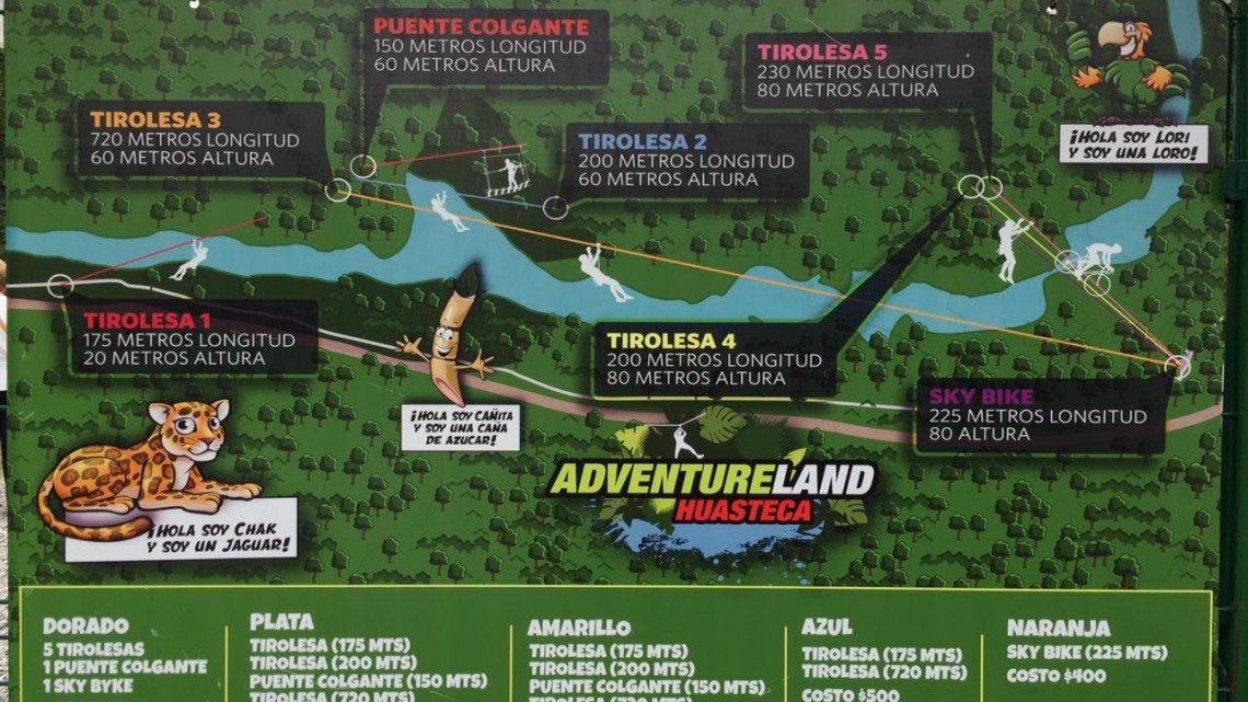 La tirolesa mas larga del mundo está en Micos, San Luis Potosí y es en bicicleta