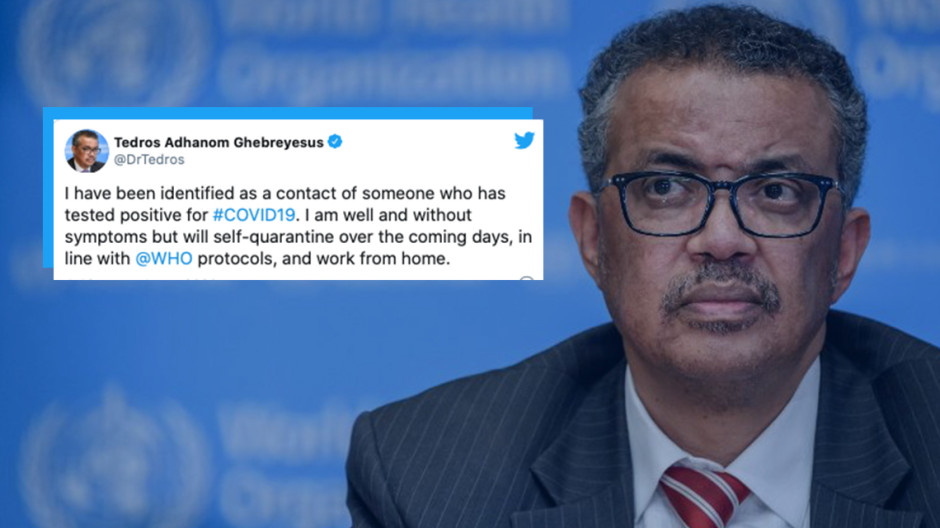 Director de la OMS, en cuarentena tras tener contacto con un caso positivo