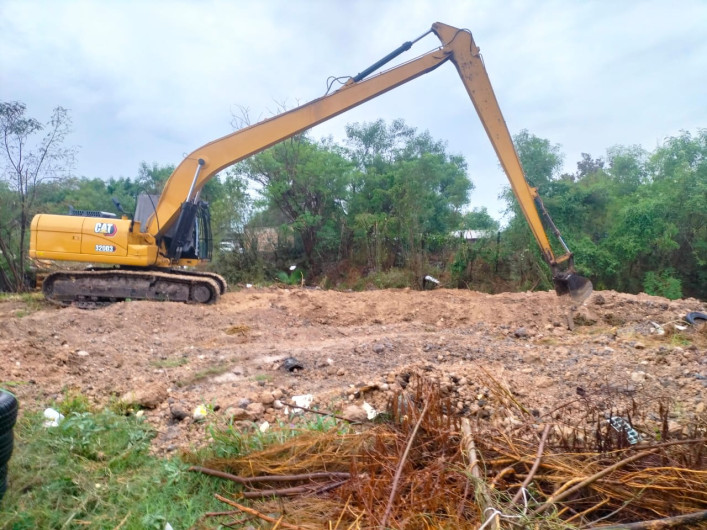 Efectúa Gobierno de Reynosa mantenimiento en pasos naturales de agua 