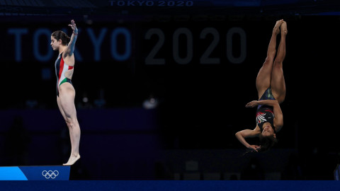 Gabriela Agúndez y Alejandra Orozco finalizan en 4to y 6to en final de plataforma de 10 metros 