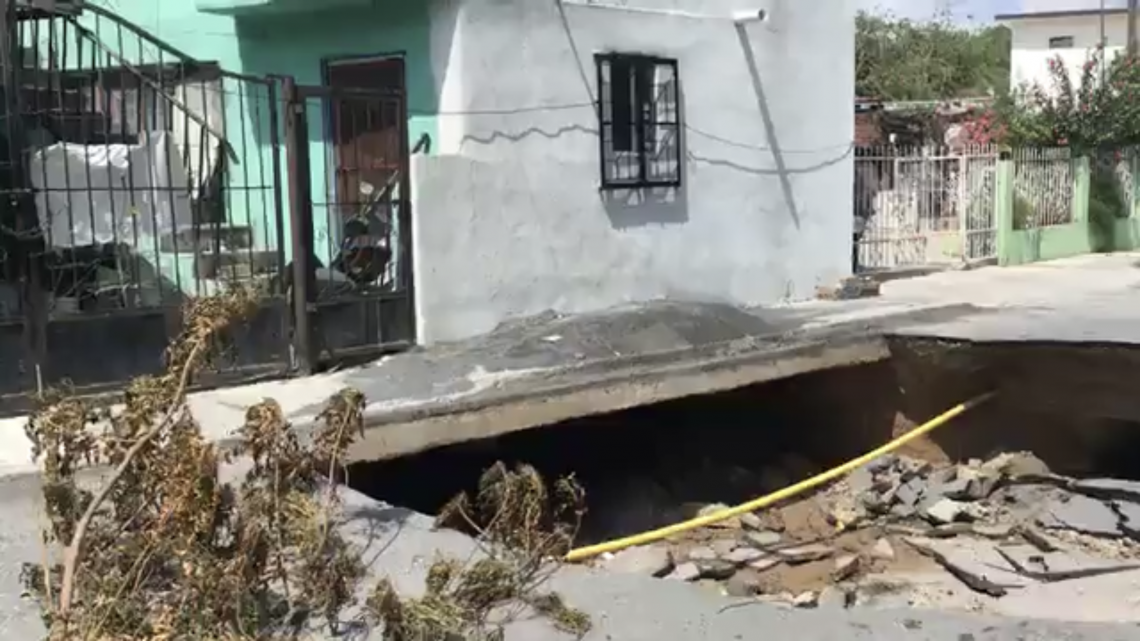 Se registra otro socavón en Nuevo Laredo