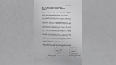 Marco Batarse Contreras se separa del cargo como secretario de administración en la UAT