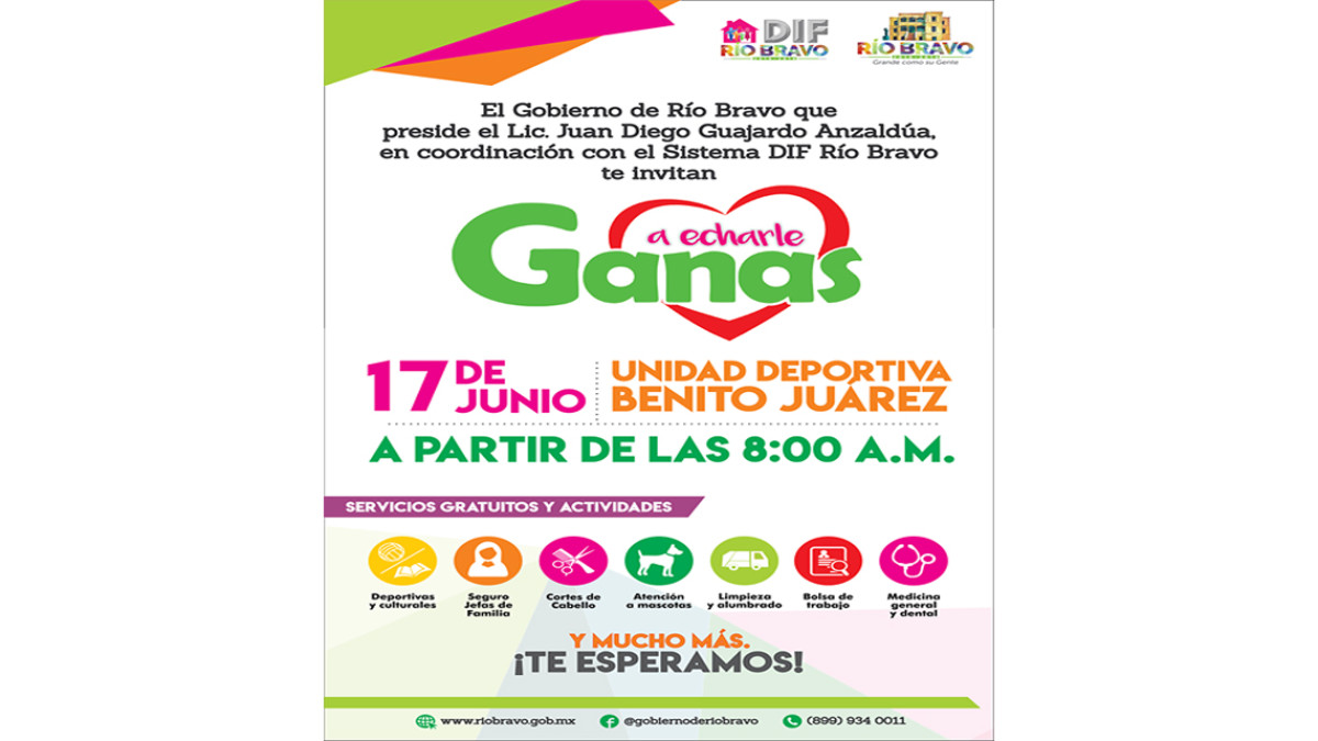 Realizarán programa "A echarle ganas"