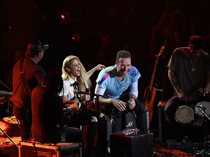 Shakira y Chris Martin juntos en el escenario de cumbre de G20