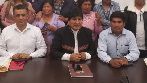Pide Evo que titular del Tribunal de Bolivia asuma la Presidencia