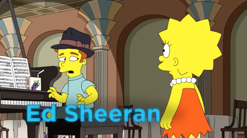 Ed Sheeran por primera vez en “Los Simpson”