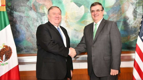 Marcelo Ebrard se reúne con Mike Pompeo en la SRE