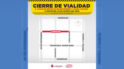 Cierran calle Canales por rehabilitación de tubería 