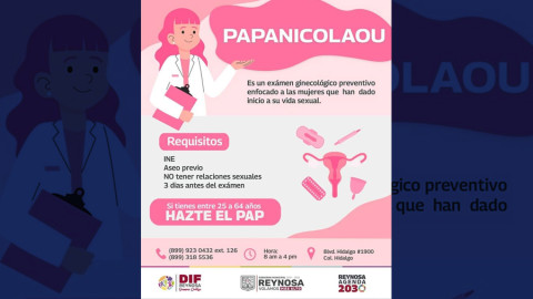 DIF Reynosa realiza exámenes de papanicolaou
