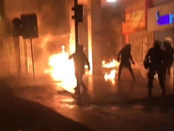 Disturbios en Grecia ocasionados por aficionados de futbol