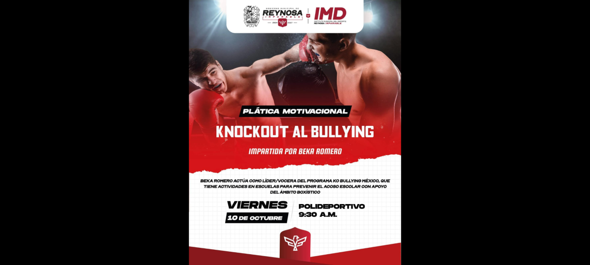 Presenta Gobierno de Carlos Peña Ortiz plática motivacional “Knockout al Bullying” 