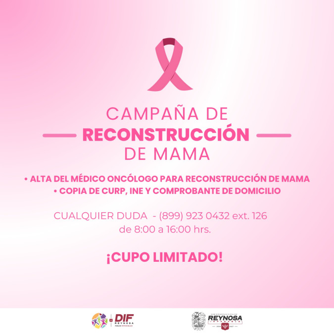 Realiza DIF Reynosa Campaña de Reconstrucción de Mama