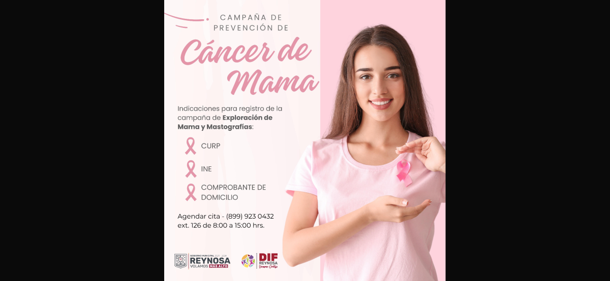 Inicia DIF Reynosa registro para Campaña de Prevención de Cáncer de Mama