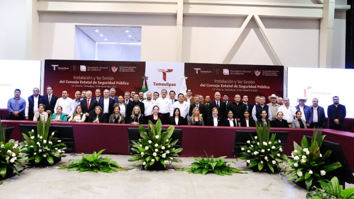 Preside gobernador instalación del Consejo Estatal de Seguridad Pública de Tamaulipas