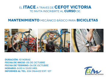  Ofrecerá ITACE curso de mantenimiento de bicicletas
