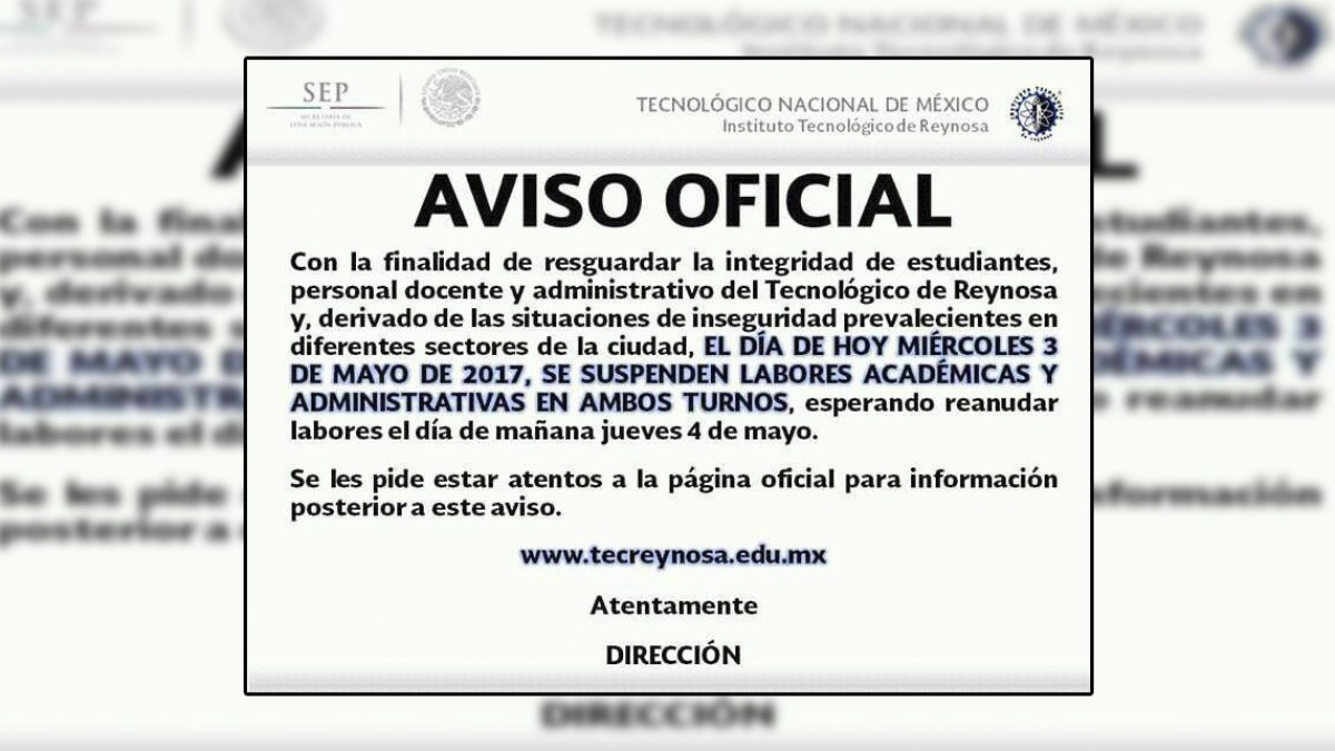 Suspende clases UAMRA  e ITR