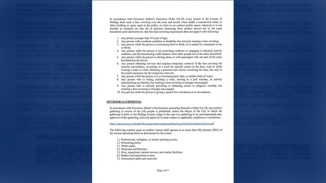Extienden toque de queda en Condado Hidalgo hasta agosto 19 