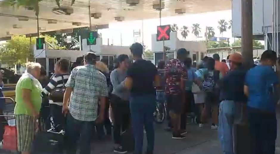 Cierran paso peatonal en Puente Nuevo Internacional de Matamoros por casi una hora