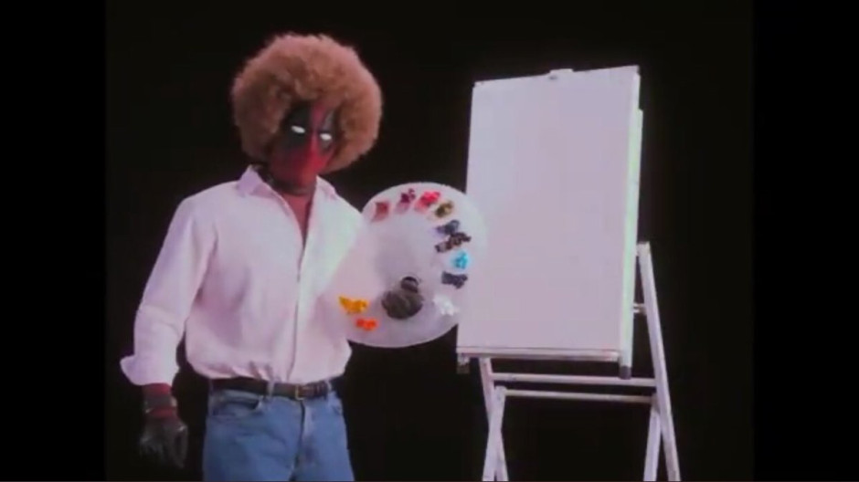 Deadpool al estilo de Bob Ross