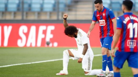 Real Madrid derrota a Eibar; Marcelo se lleva la noche por dedicación en su gol 