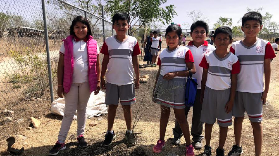 Fomentan valores en los niños mediante actividades de reforestación
