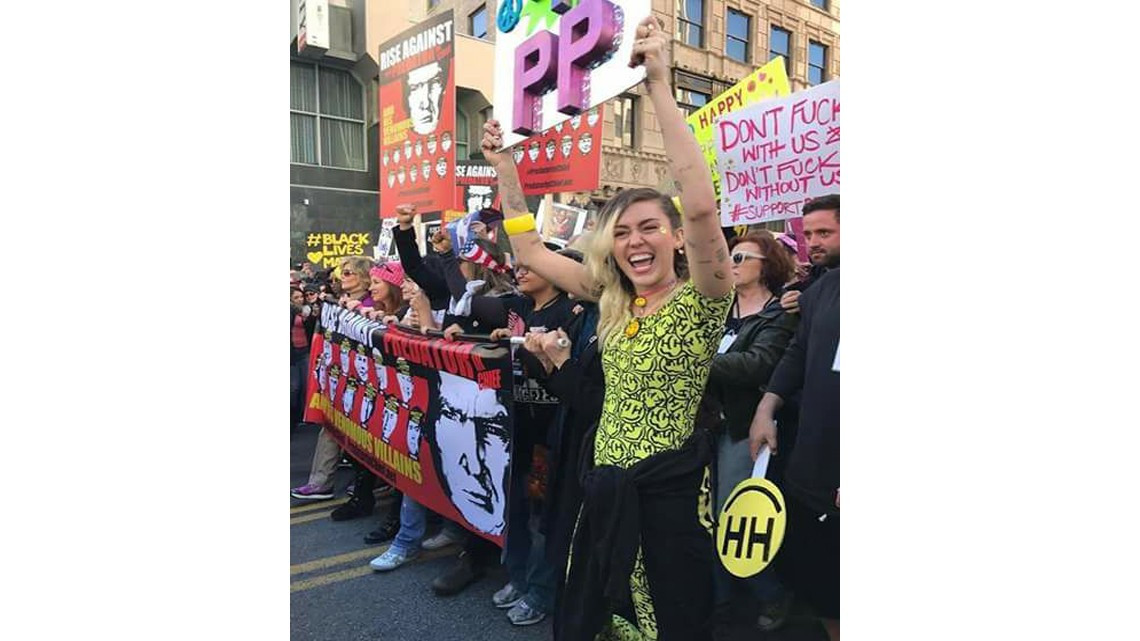 Celebridades que asistieron a la marcha de las mujeres contra Trump