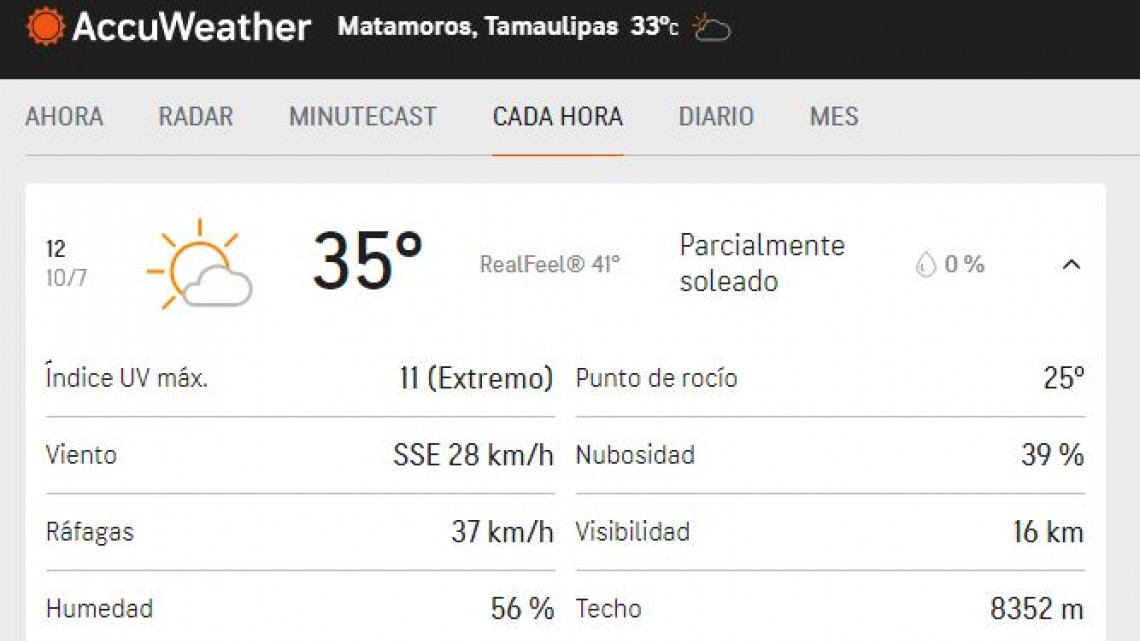 ¡Viernes caluroso! Temperaturas en Nuevo Laredo, Reynosa, Matamoros y Valle de Texas superan los 40 grados 