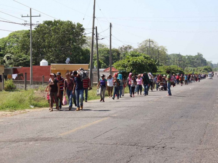 Llegan migrantes haitianos desde Chile a Chiapas