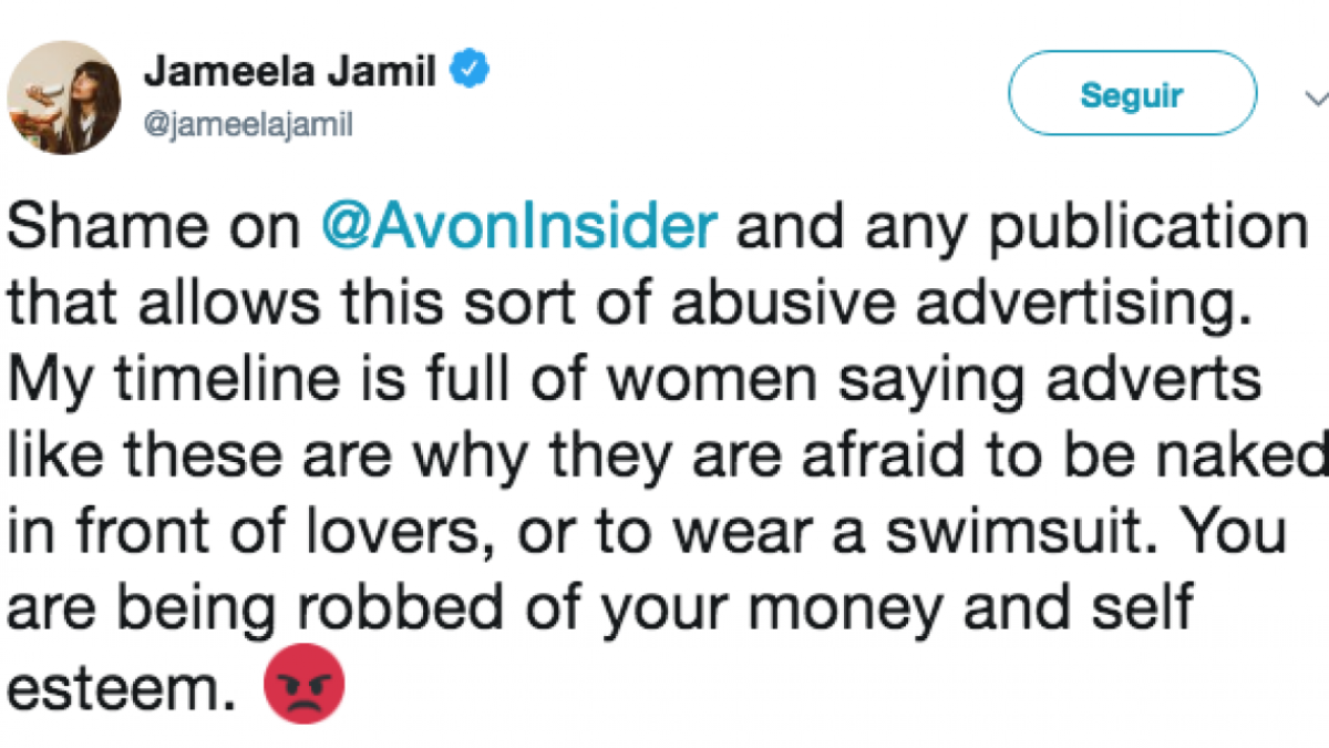 Avón retira campaña que avergüenza a mujeres con celulitis y pide perdón