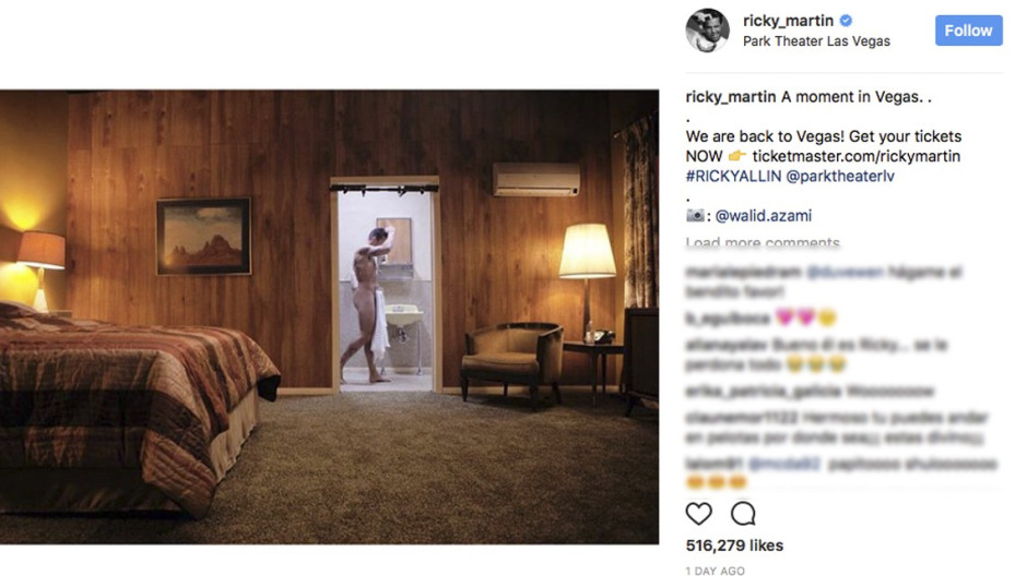La sensual foto de Ricky Martin completamente desnudo